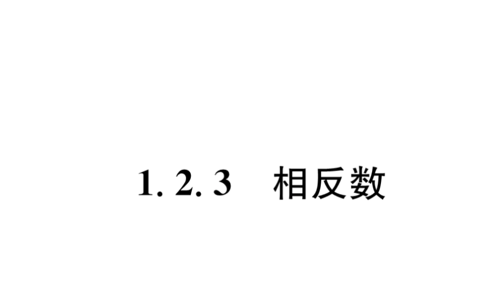 （山西专级数学上册 第1章 有理数 1.2 有理数 1.2.3 相反数习题课件 （新版）新人教版-（新版）新人教级上册数学课件