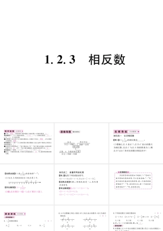 （山西专级数学上册 第1章 有理数 1.2 有理数 1.2.3 相反数习题课件 （新版）新人教版-（新版）新人教级上册数学课件
