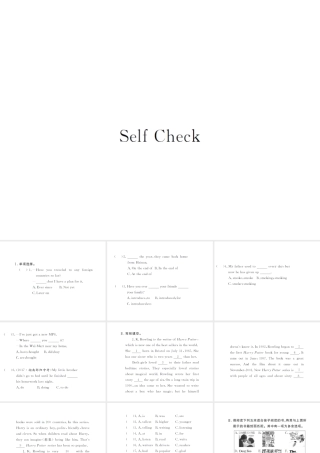 （山西专版）春八年级英语下册 Unit 8 Have you read Treasure Island yet Self Check作业课件 （新版）人教新目标版-（新版）人教新目标版初中八年级下册英语课件