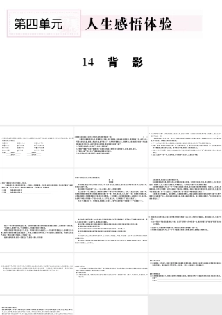 （山西专版）秋八年级语文上册 第四单元 14 背影习题课件 新人教版-新人教版初中八年级上册语文课件