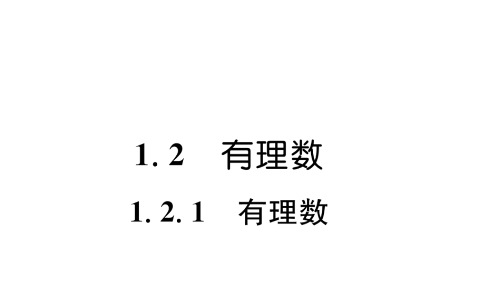 （山西专用）秋七年级数学上册 第1章 有理数 1.2 有理数 1.2.1 有理数习题课件 （新版）新人教版-（新版）新人教版初中七年级上册数学课件