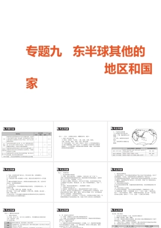 （广东专版）中考地理 中考解读 专题复习九 东半球其他的地区和国家课件-人教版初中九年级全册地理课件