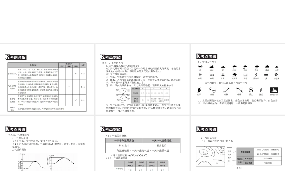 （广东专版）中考地理 中考解读 专题复习五 天气与气候课件-人教版初中九年级全册地理课件