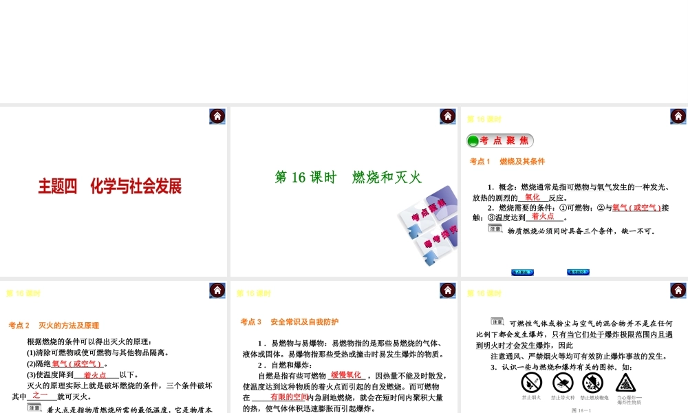 （广东专版）中考化学教材化总复习 主题四 化学与社会发展课件