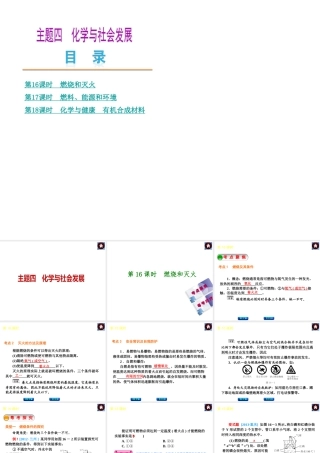 （广东专版）中考化学教材化总复习 主题四 化学与社会发展课件