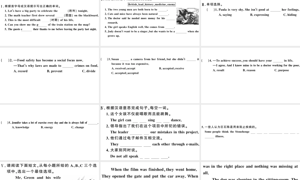 （山西专版）秋九年级英语全册 Unit 8 It must belong to Carla第四课时习题课件（新版）人教新目标版-（新版）人教新目标版初中九年级全册英语课件