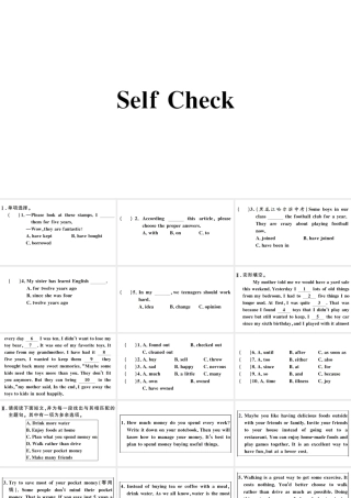 （山西专版）八年级英语下册 Unit 10 I’ve had this bike for three years Self Check习题课件（新版）人教新目标版-（新版）人教新目标版初中八年级下册英语课件