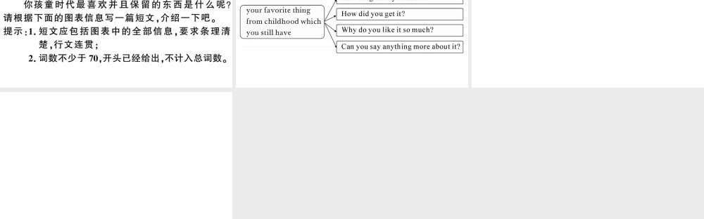 （山西专版）八年级英语下册 Unit 10 I’ve had this bike for three years单元写作习题课件（新版）人教新目标版-（新版）人教新目标版初中八年级下册英语课件
