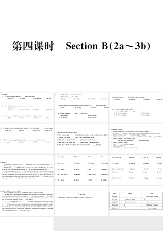 （广东专版）八年级英语下册 Unit 3 Could you please clean your room第四课时习题课件（新版）人教新目标版-（新版）人教新目标版初中八年级下册英语课件