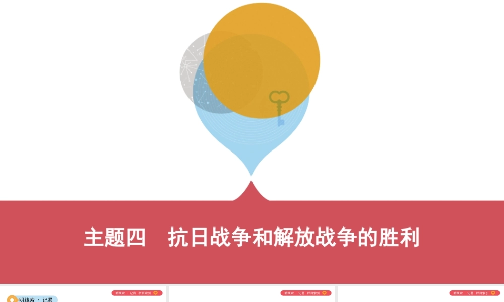 （山西专用）中考历史一轮复习 第二单元 中国近代史（至）主题四 抗日战争和解放战争的胜利课件-人教版初中九年级全册历史课件