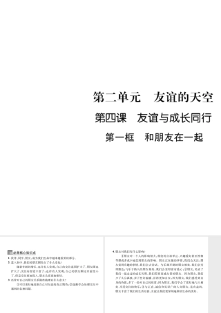 （山西专版）七年级道德与法治上册 第2单元 友谊的天空 第4课 友谊与成长同行 第1框 和朋友在一起习题课件 新人教版-新人教版初中七年级上册政治课件