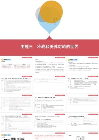 （山西专用）中考历史一轮复习 第六单元 世界现代史（20世纪初至今）主题三 冷战和美苏对峙的世界课件-人教版初中九年级全册历史课件