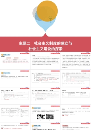 （山西专用）中考历史一轮复习 第三单元 中国现代史（至今）主题二 社会主义制度的建立与社会主义建设的探索课件-人教版初中九年级全册历史课件