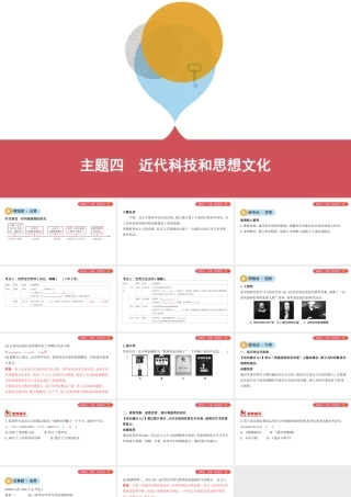 （山西专用）中考历史一轮复习 第五单元 世界近代史（16世纪初至19世纪末）主题四 近代科技和思想文化课件-人教版初中九年级全册历史课件