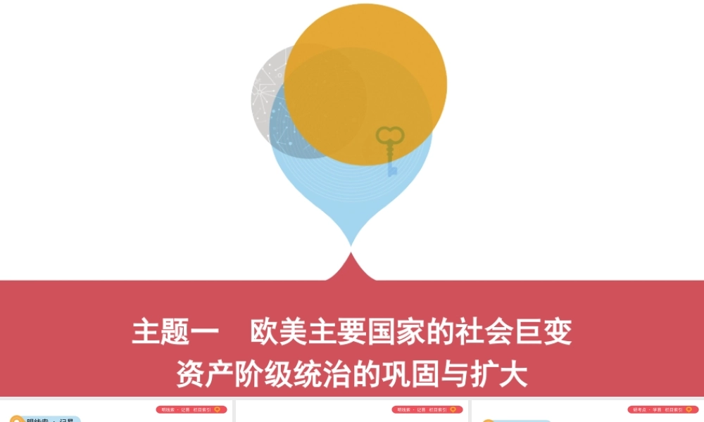 （山西专用）中考历史一轮复习 第五单元 世界近代史（16世纪初至19世纪末）主题一 欧美主要国家的社会巨变 资产阶级统治的巩固与扩大课件-人教版初中九年级全册历史课件