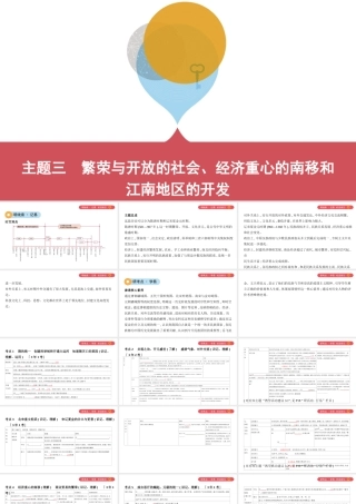 （山西专用）中考历史一轮复习 第一单元 中国古代史（前）主题三 繁荣与开放的社会、经济重心的南移和江南地区的开发课件-人教版初中九年级全册历史课件