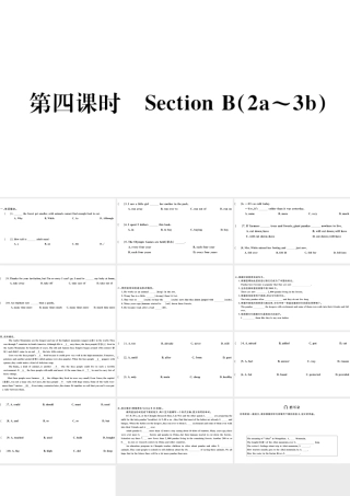 （广东专版）八年级英语下册 Unit 7 What’s the highest mountain in the world第四课时习题课件（新版）人教新目标版-（新版）人教新目标版初中八年级下册英语课件