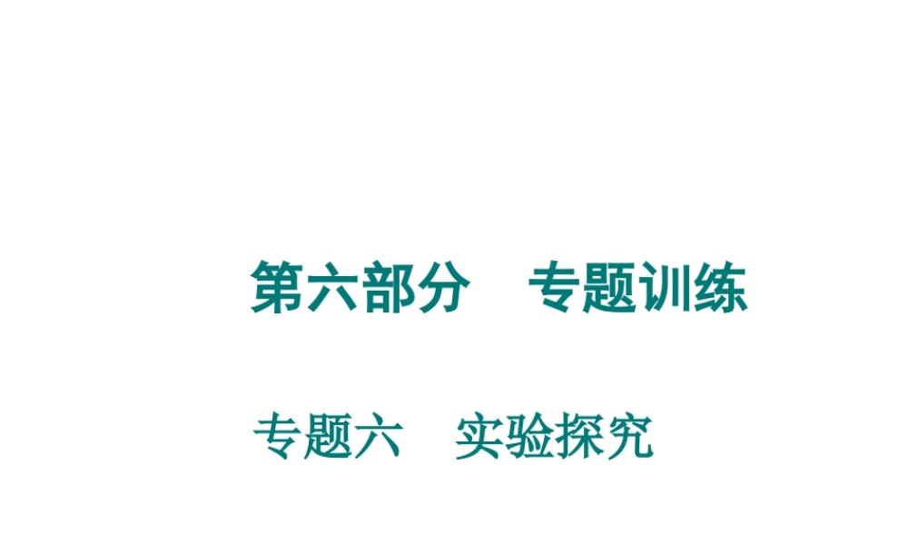 （广东专用）2015年中考化学参考复习 第六部分 专题六 实验探究课件