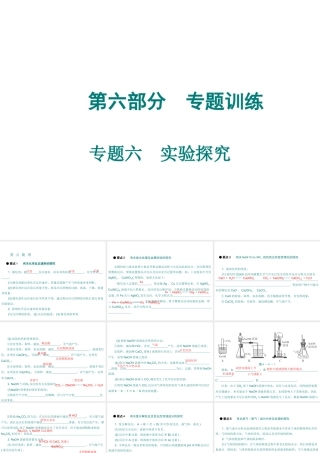 （广东专用）2015年中考化学参考复习 第六部分 专题六 实验探究课件
