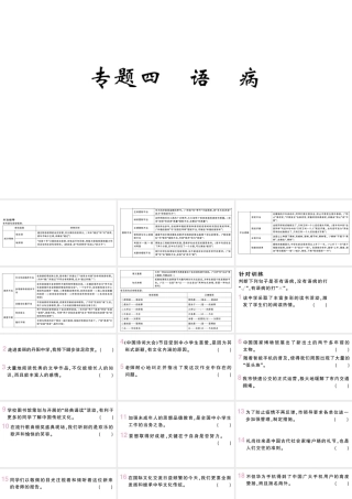（山西专版）七年级语文上册 期末专题复习四 语病课件 新人教版-新人教版初中七年级上册语文课件