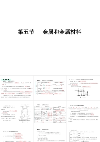（广东专用）2015年中考化学参考复习 第一部分 第五节 金属和金属材料课件