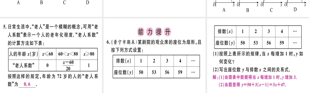 （广东专版）秋八年级数学上册 第四章《一次函数》4.1 函数习题讲评课件 （新版）北师大版-（新版）北师大版初中八年级上册数学课件