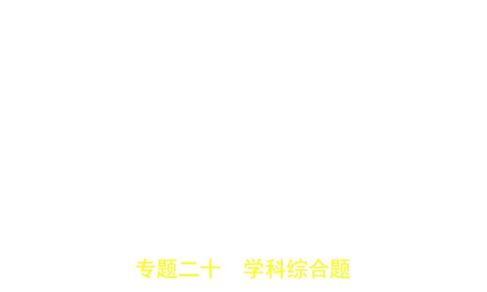 （广东专用）中考化学复习 专题二十 学科综合题（试卷部分）课件-人教版初中九年级全册化学课件