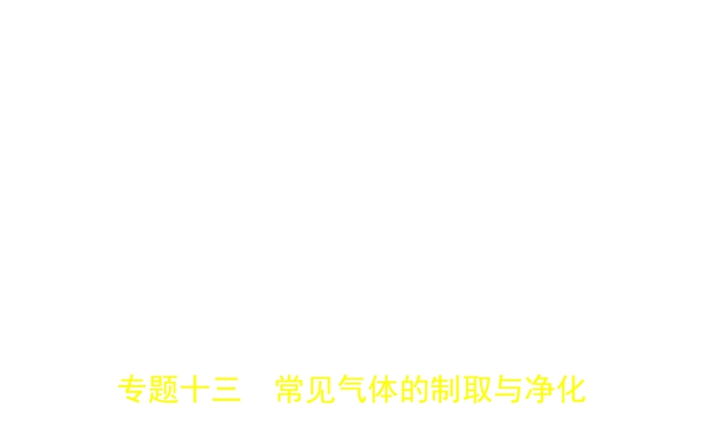 （广东专用）中考化学复习 专题十三 常见气体的制取与净化（试卷部分）课件-人教版初中九年级全册化学课件