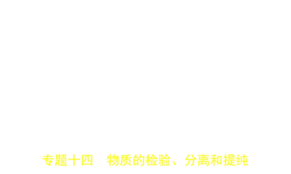 （广东专用）中考化学复习 专题十四 物质的检验、分离和提纯（试卷部分）课件-人教版初中九年级全册化学课件