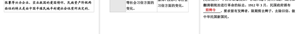 （广东专用）中考历史高分突破复习 第二部分 中国近代史 第三单元 资产阶级民主革命与中华民国的建立（讲义）课件-人教版初中九年级全册历史课件