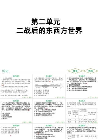 （广东专用）中考历史高分突破复习 第六部分 世界现代史 第二单元 二战后的东西方世界（提升练）课件-人教版初中九年级全册历史课件
