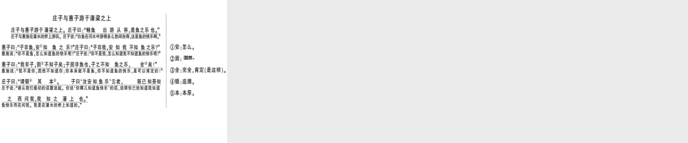 （广东专版）春八年级语文下册 第六单元 21《庄子》二则习题课件 新人教版-新人教版初中八年级下册语文课件