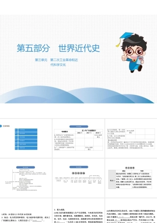 （广东专用）中考历史高分突破复习 第五部分 世界近代史 第三单元 第二次工业革命和近代科学文化（讲义）课件-人教版初中九年级全册历史课件