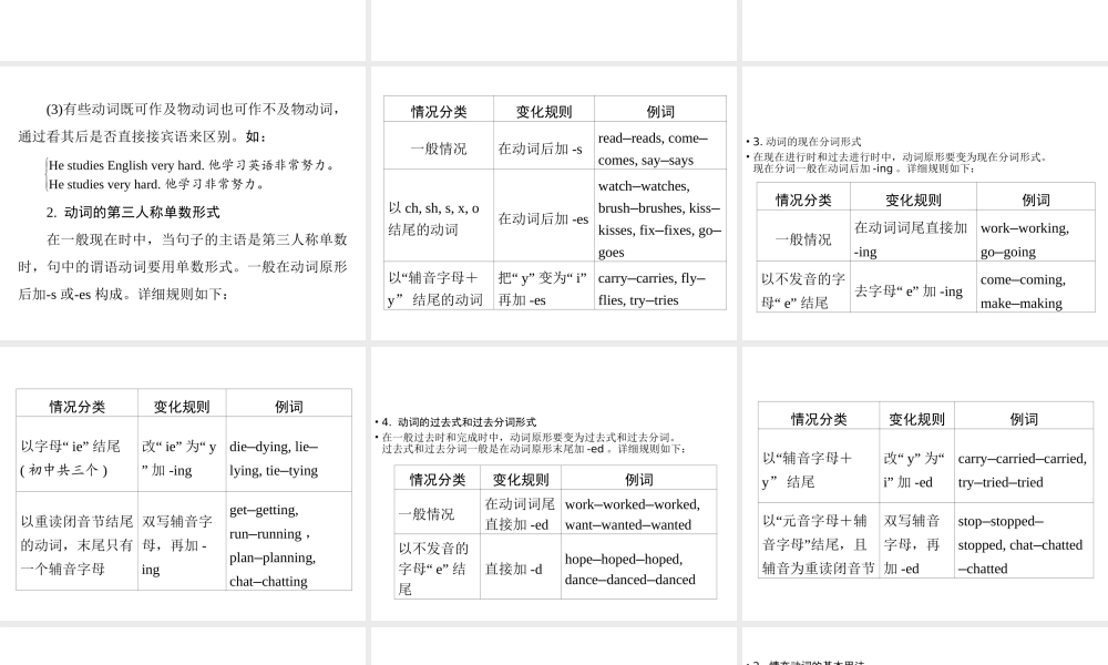（广东专用）中考英语总复习 第2部分 语法专题复习 专题八 动词和动词短语课件 人教新目标版-人教新目标版初中九年级全册英语课件