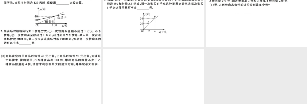 （广东专版）八年级数学下册 第十九章 一次函数 第12课时 课题学习 选择方案习题课件 （新版）新人教版-（新版）新人教版初中八年级下册数学课件