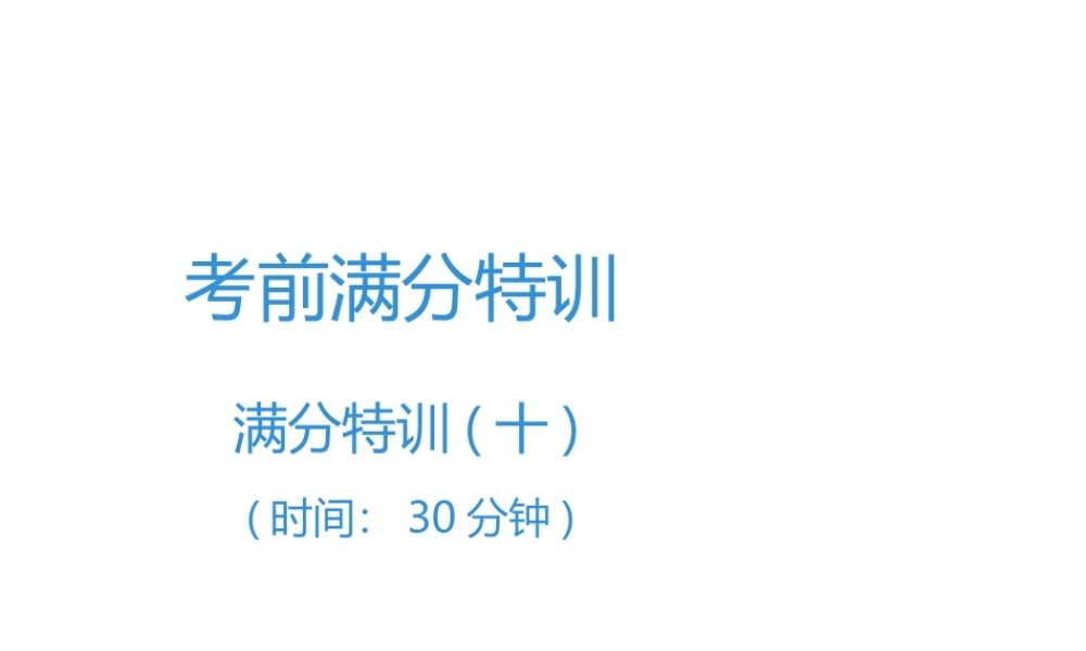 （广东专用）中考语文高分突破 满分特训10课件-人教版初中九年级全册语文课件
