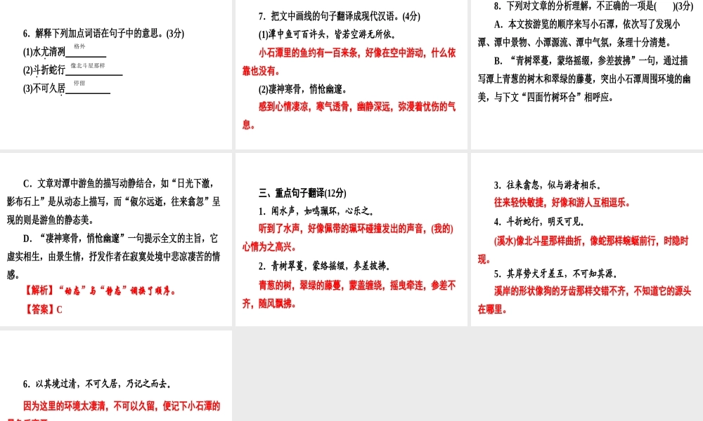 （广东专用）中考语文高分突破 满分特训10课件-人教版初中九年级全册语文课件