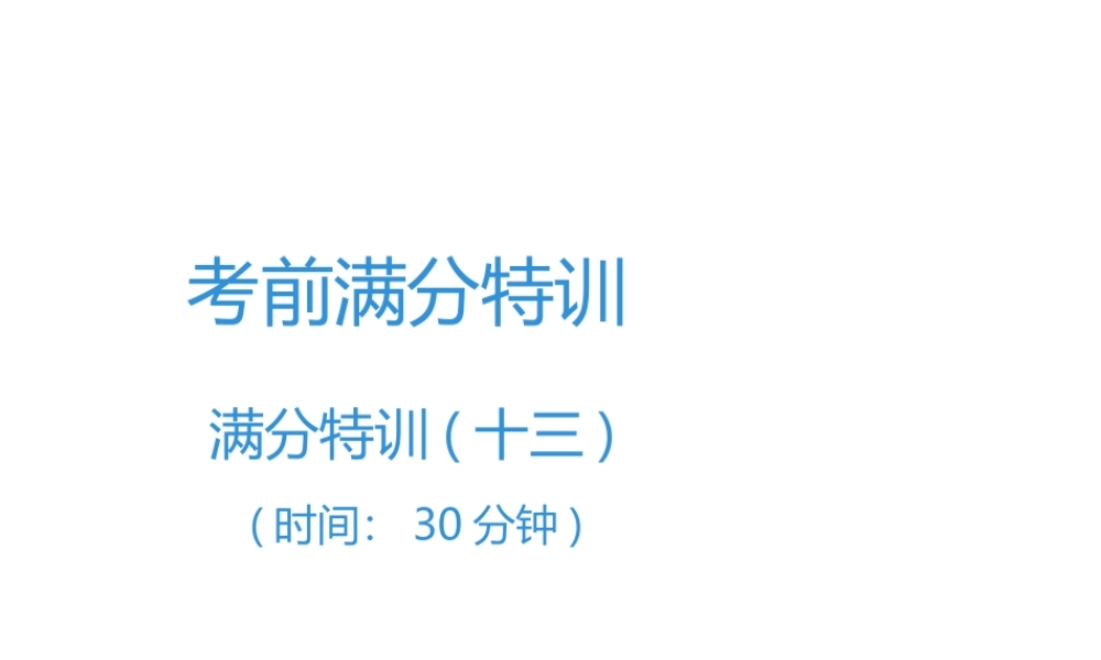（广东专用）中考语文高分突破 满分特训13课件-人教版初中九年级全册语文课件