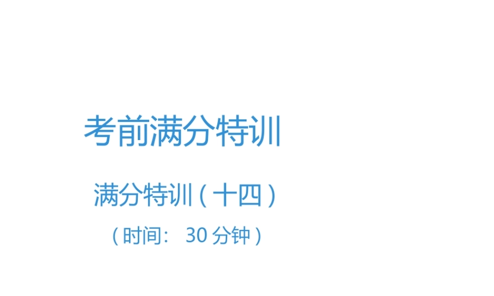 （广东专用）中考语文高分突破 满分特训14课件-人教版初中九年级全册语文课件