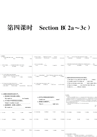 （广东专版）秋七年级英语下册 Unit 7 It’s raining第四课时习题课件（新版）人教新目标版-（新版）人教新目标版初中七年级下册英语课件