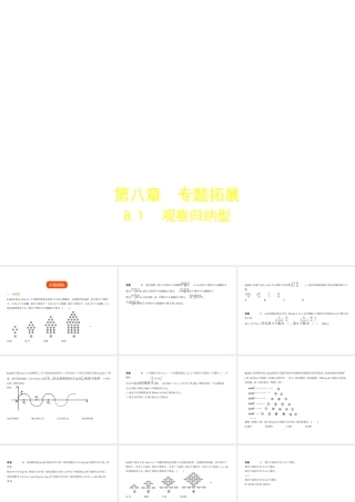 （广东专版）中考数学一轮复习 专题8 专题拓展 8.1 观察归纳型（试卷部分）课件-人教版初中九年级全册数学课件