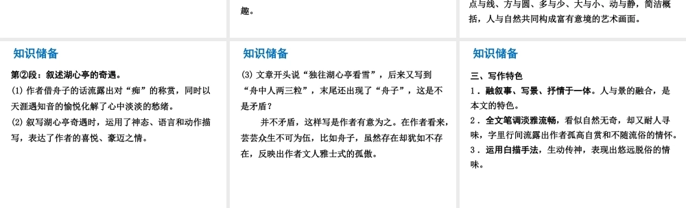 （广东专版）中考语文总复习 中考解读 阅读理解 第一章 文言文阅读 第一节 课内文言文阅读 八上 湖心亭看雪课件-人教版初中九年级全册语文课件