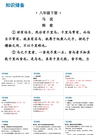 （广东专版）中考语文总复习 中考解读 阅读理解 第一章 文言文阅读 第一节 课内文言文阅读 八下 马说课件-人教版初中九年级全册语文课件