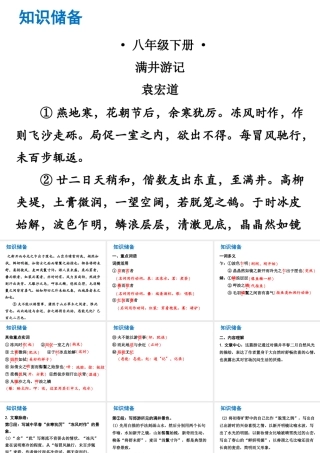 （广东专版）中考语文总复习 中考解读 阅读理解 第一章 文言文阅读 第一节 课内文言文阅读 八下 满井游记课件-人教版初中九年级全册语文课件