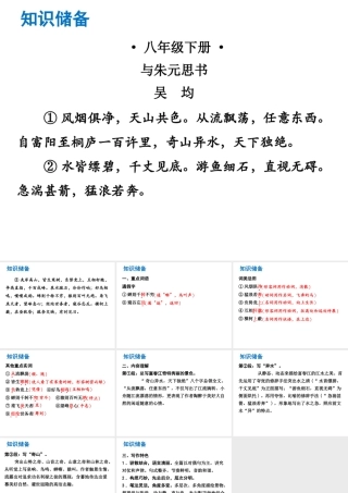 （广东专版）中考语文总复习 中考解读 阅读理解 第一章 文言文阅读 第一节 课内文言文阅读 八下 与朱元思书课件-人教版初中九年级全册语文课件