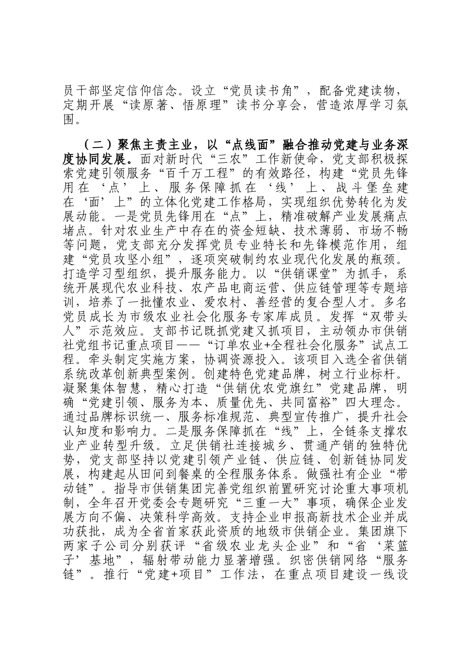 党支部2025年抓基层党建工作述职报告_第2页