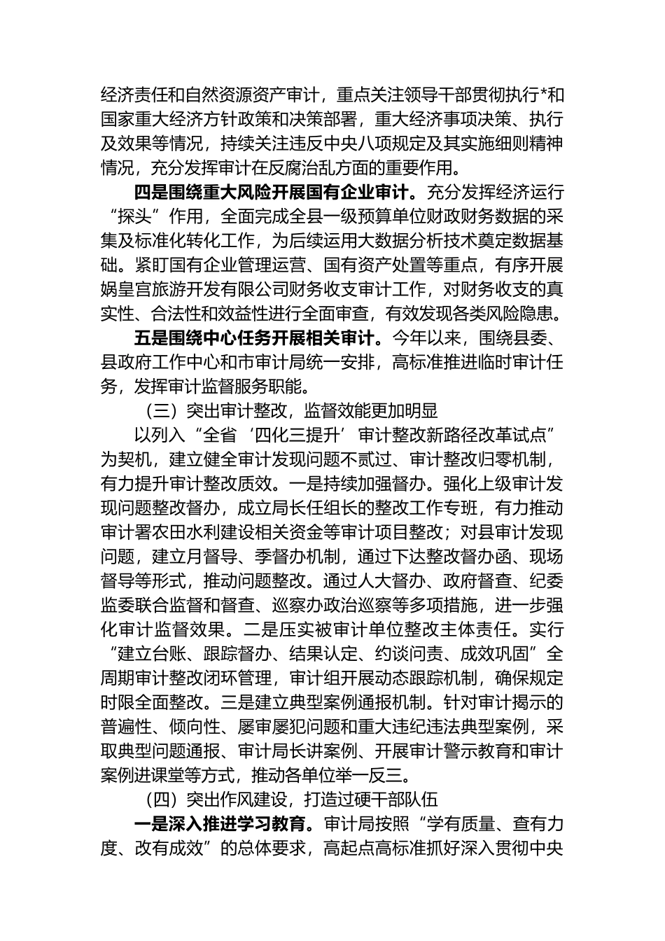 XX审计局2025年上半年工作总结和下半年工作计划_第3页