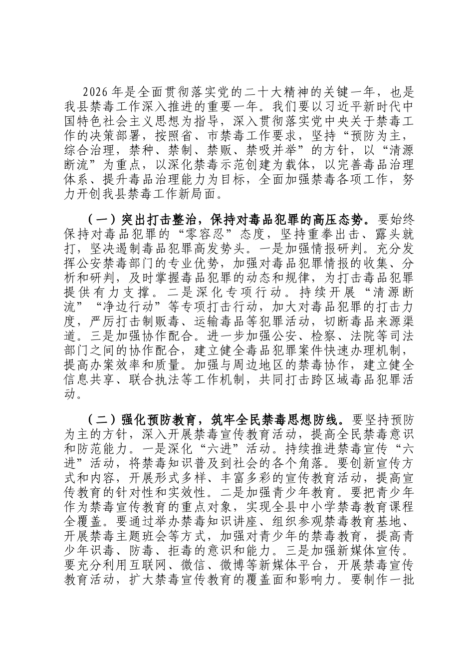 在全县2025年禁毒工作会议上的讲话_第3页