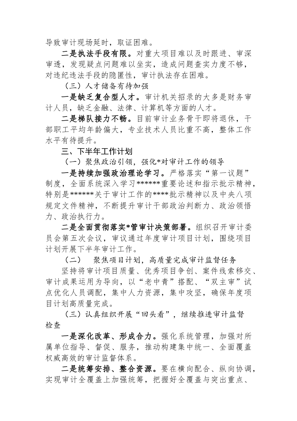 XX县审计局2025年上半年工作总结_第3页