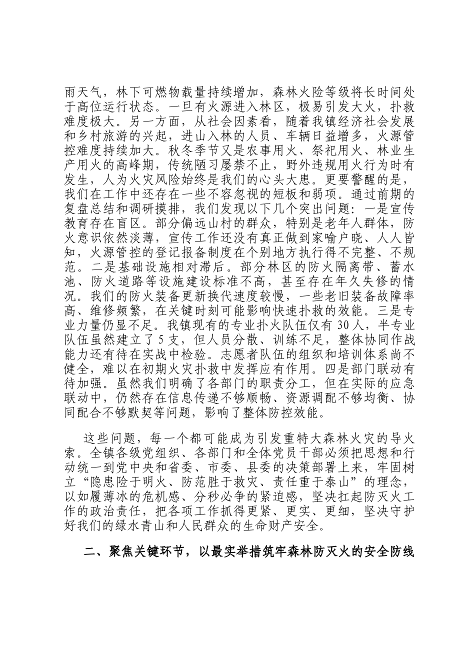 在全镇2025年森林防灭火专题工作会议上的讲话_第2页